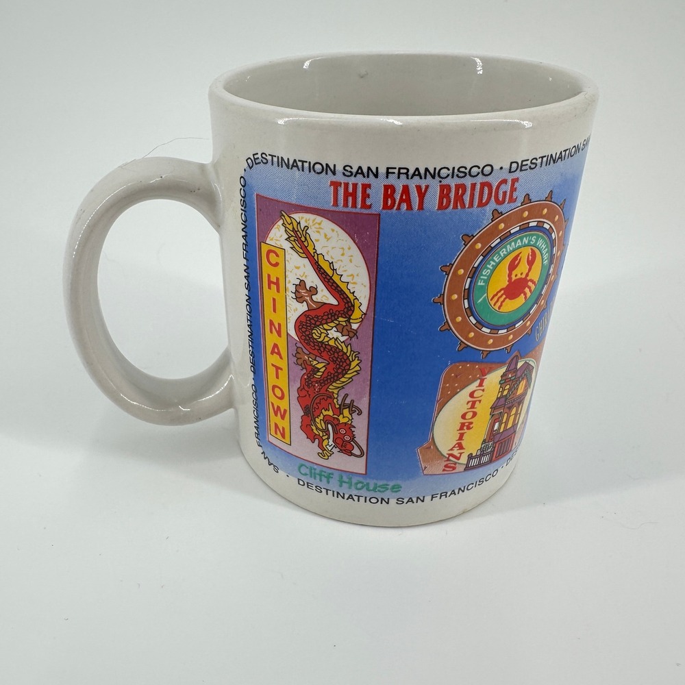 San Francisco Souvenir Mug Golden Gate Bridge Alcatraz SNCO Smith Novelty Co